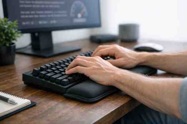 Typing Wrist Angles: Optimizing Comfort and Speed