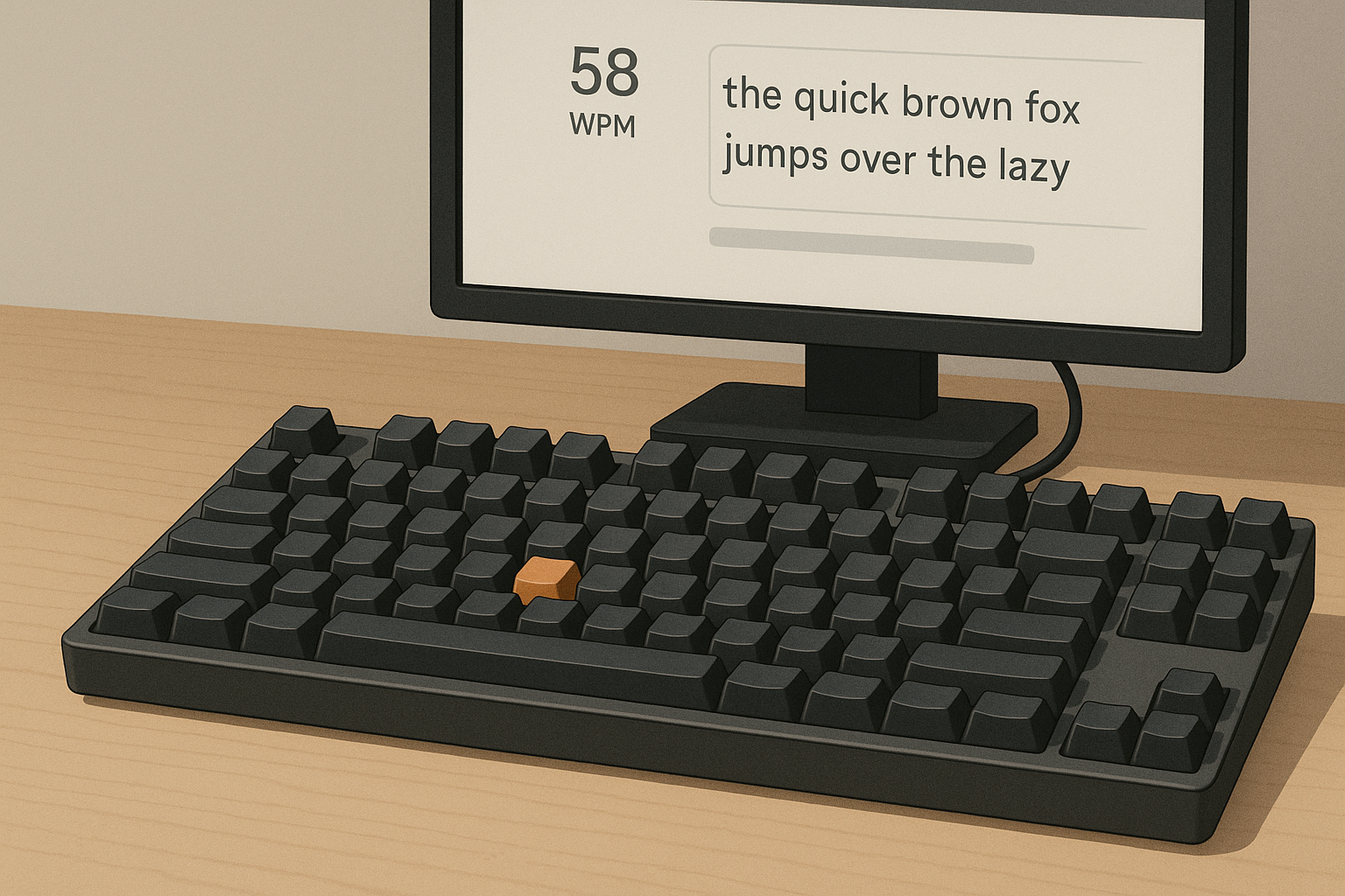 One word WPM test: how to measure pure key speed without timer stress